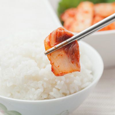 白ごはんとキムチ